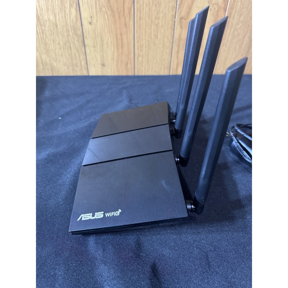 ASUS Dual Band WiFi 6 Router Built-in VPN AiMesh Compatible RT-AX1800S Black - Picture 2 of 6